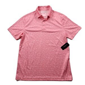 Club Room Hibiscus Print Polo Shirt Mens Small Cupid Blush‎ Pink $50